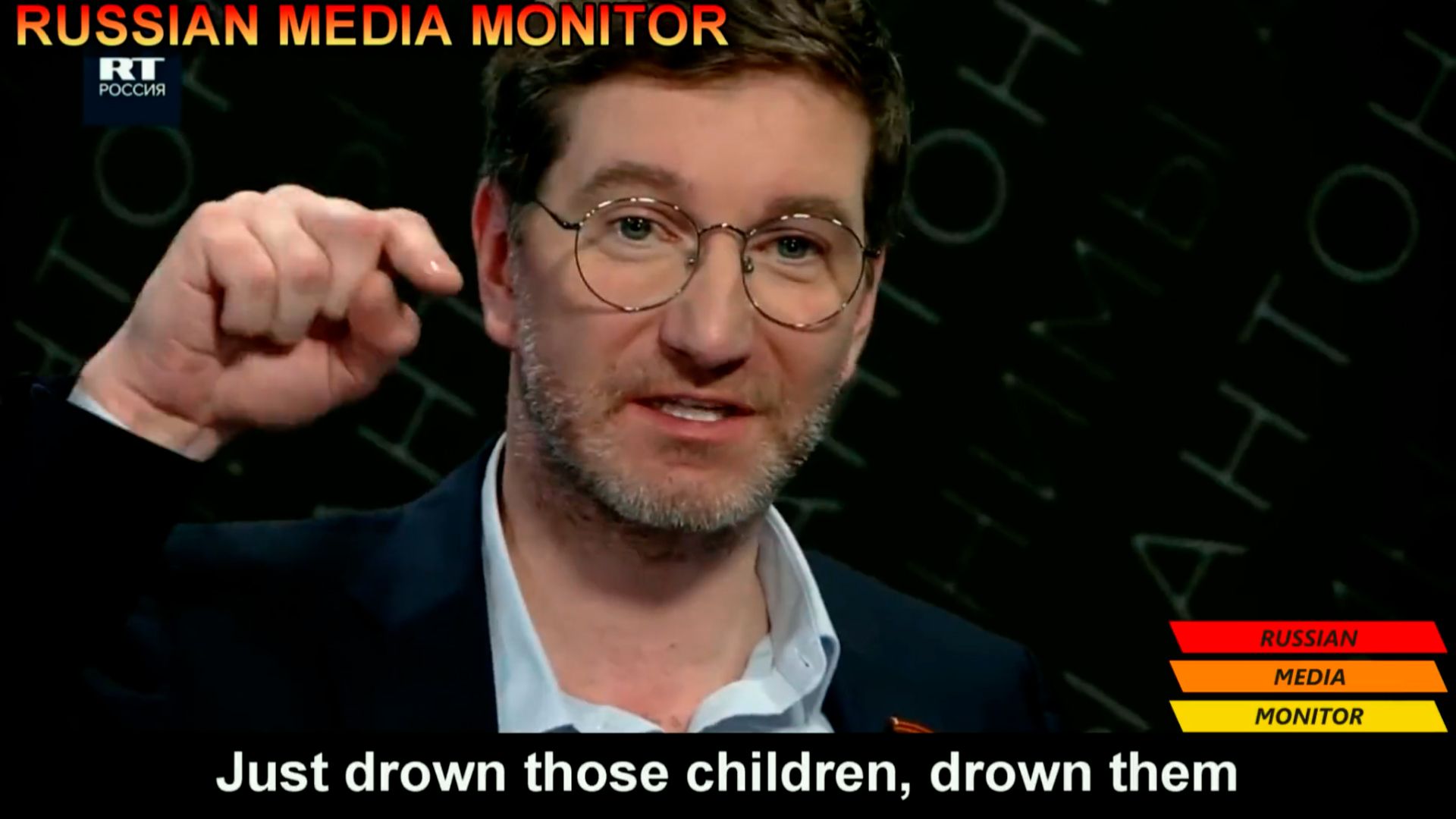 Anton Krasowski würde am liebste ukrainische Kinder in einem Fluss ertränken.