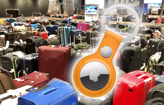 Ortungsgeräte (hier Apples AirTag) helfen, verlorenes Gepäck wiederzufinden.