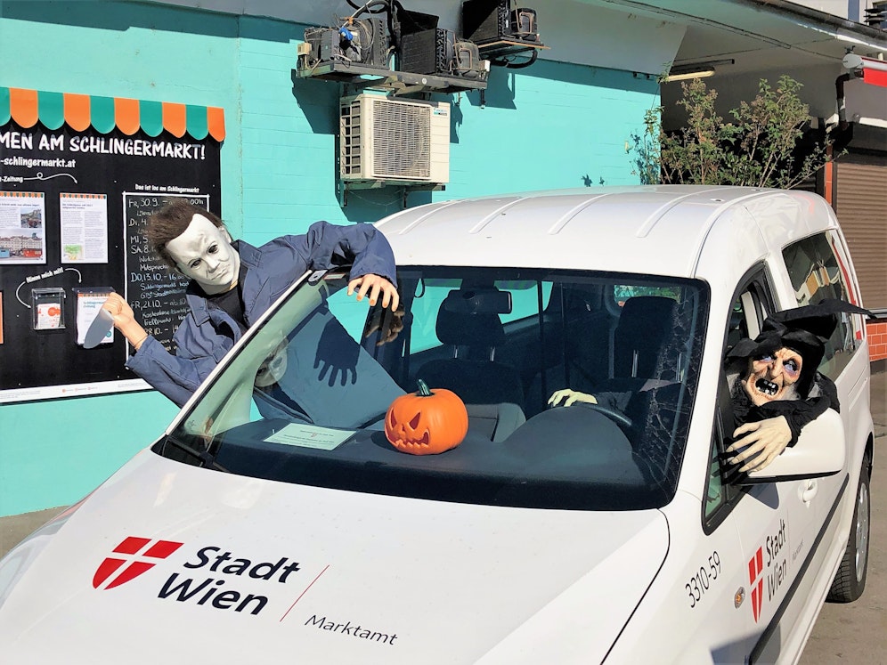 Das Marktamt lädt am 28. Oktober zum Halloweenfest auf den Floridsdorfer Markt.&nbsp;