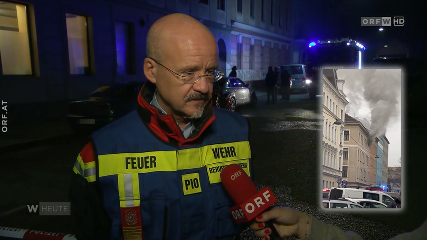 Feuerwehr-Sprecher Christian Feiler ist im ORF 