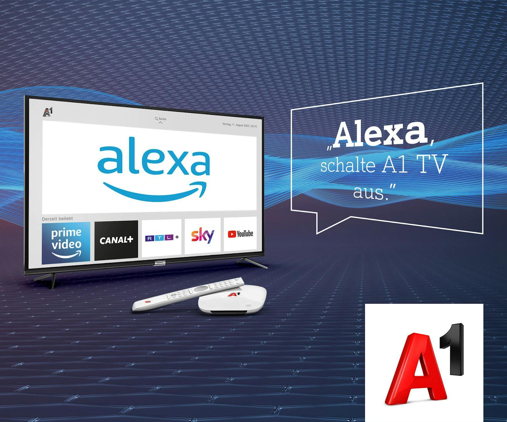 Alexa für A1 Xplore TV: A1 integriert Amazon Alexa auf der Xplore TV Box.