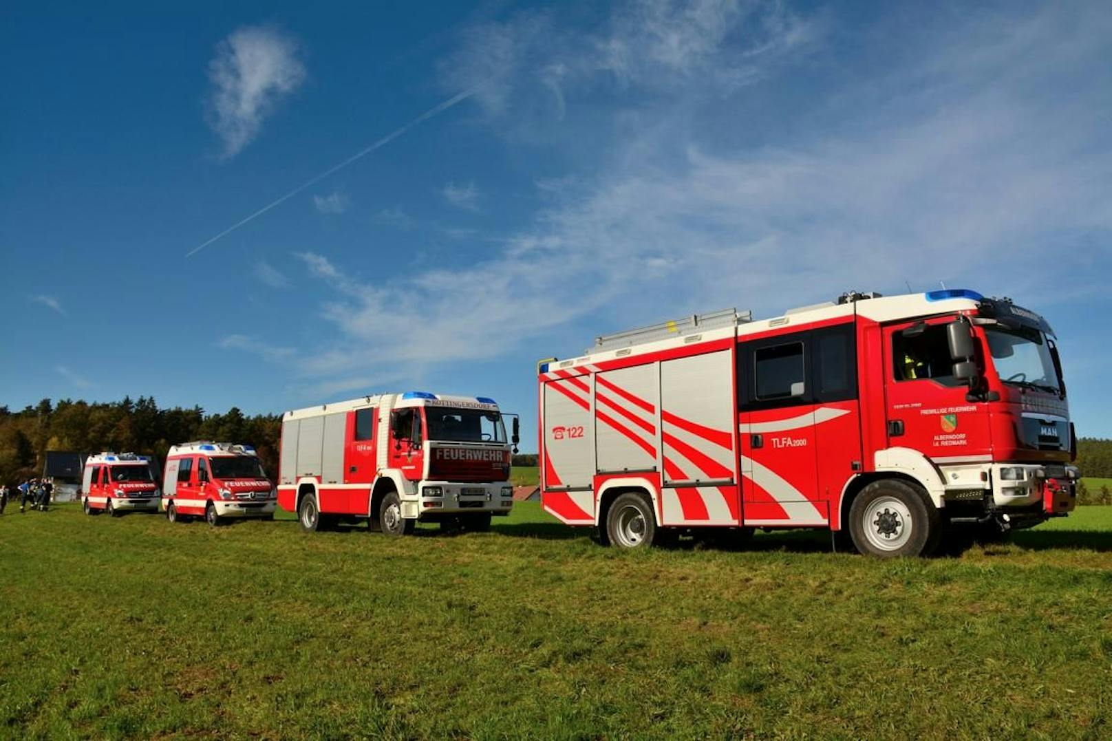 Die Feuerwehren der Orte Alberndorf, Veitsdorf, Pröselsdorf und Kottingersdorf halfen bei der Suche.