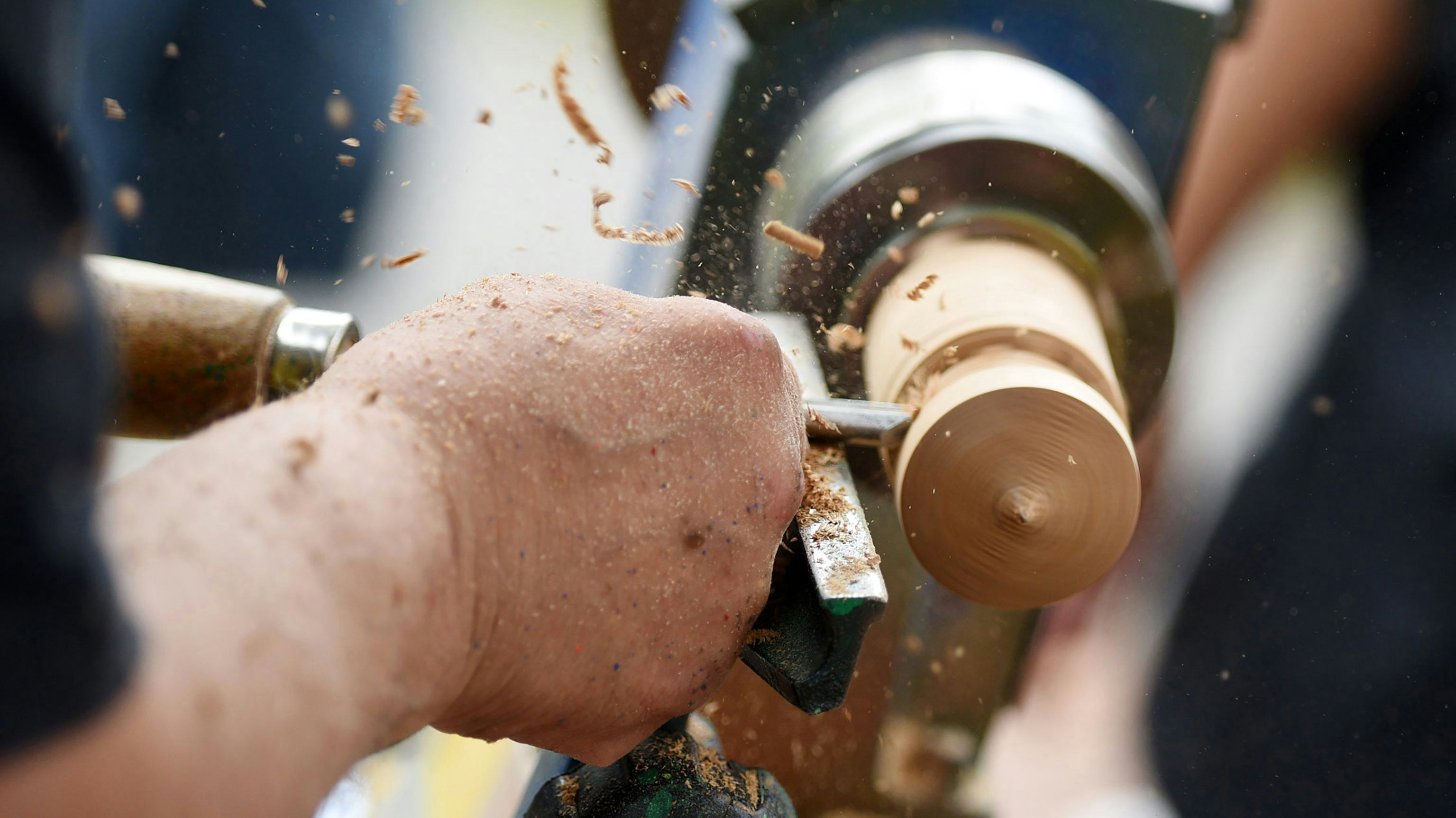 Wood market in Traunkirchen (Salzkammergut, Austria) - At the wood market in Traunkirchen there are a lot of wood products, accessories, wicker ornaments, handicrafts and toys.
