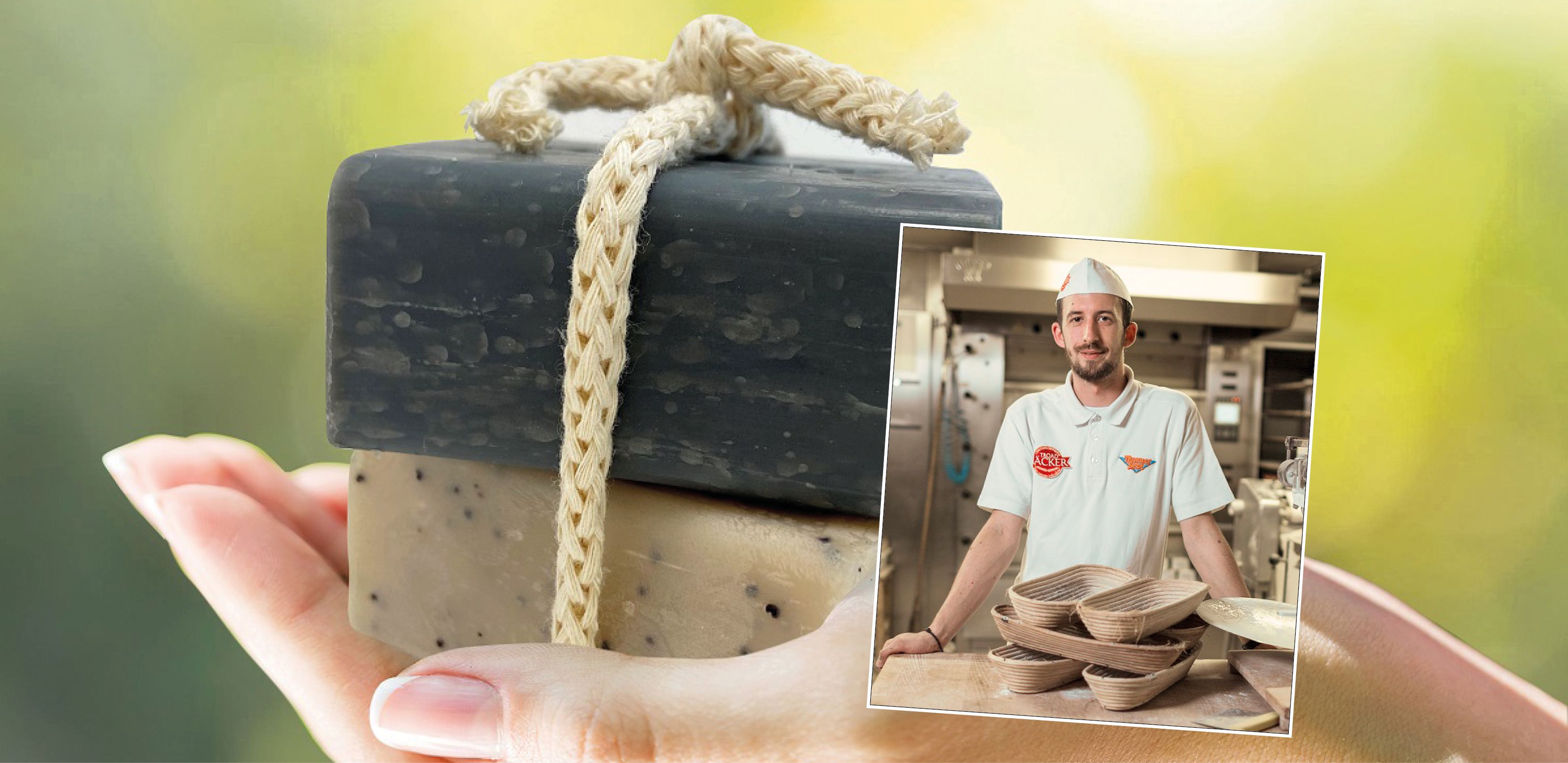 Aus einem Abfallprodukt werden Seife und Backwaren.