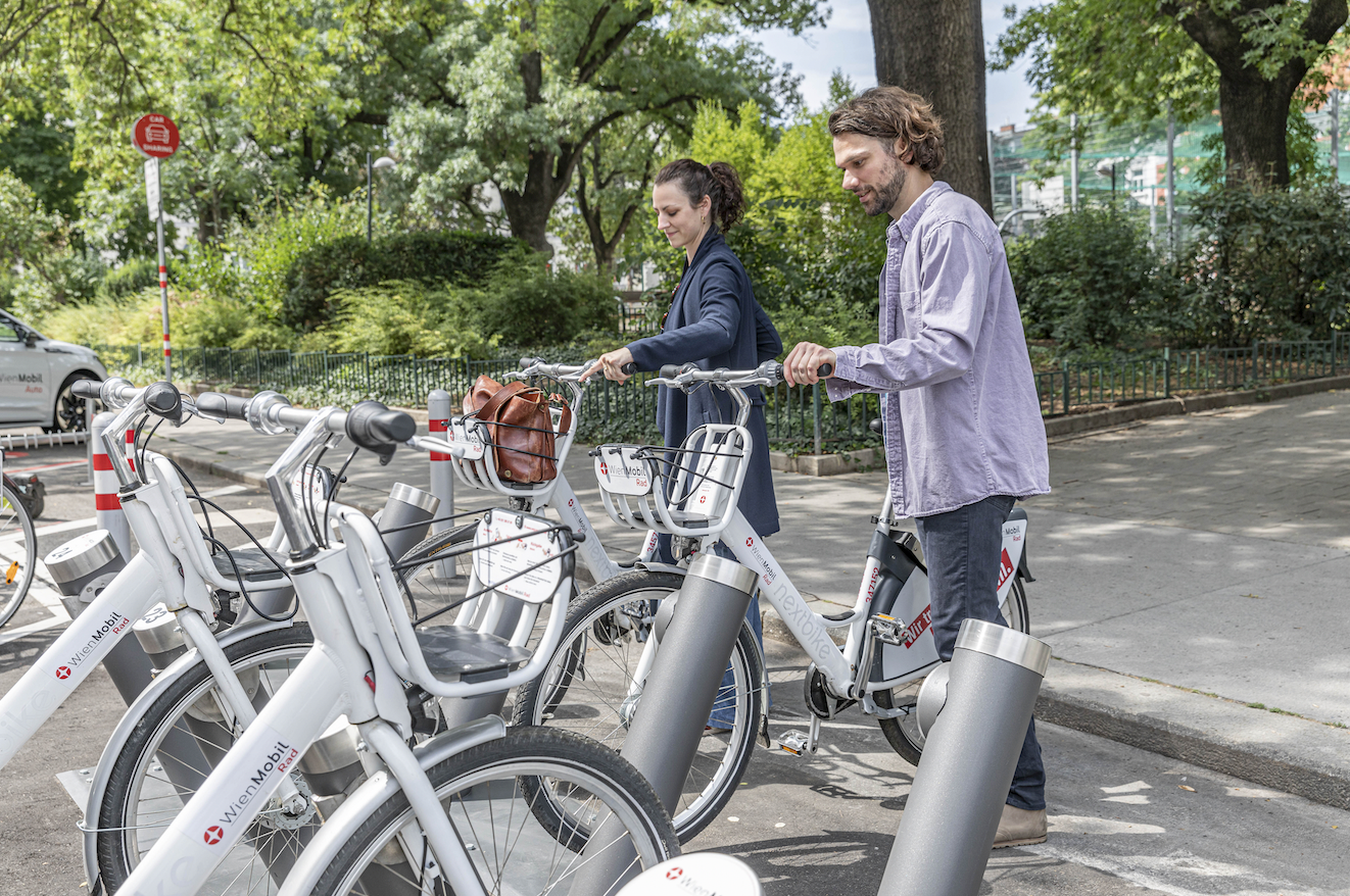 Dreißig Cent für dreißig Minuten: Das WienCityRad wird besonders bei gutem Wetter und auf dem Weg zur Arbeit genutzt.