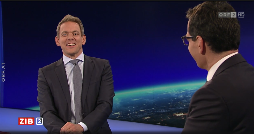 Martin Thür nach dem Gespräch mit Michael Rami. Die Überleitung zum nächsten Beitrag erfolgte mit einem breiten Grinser.