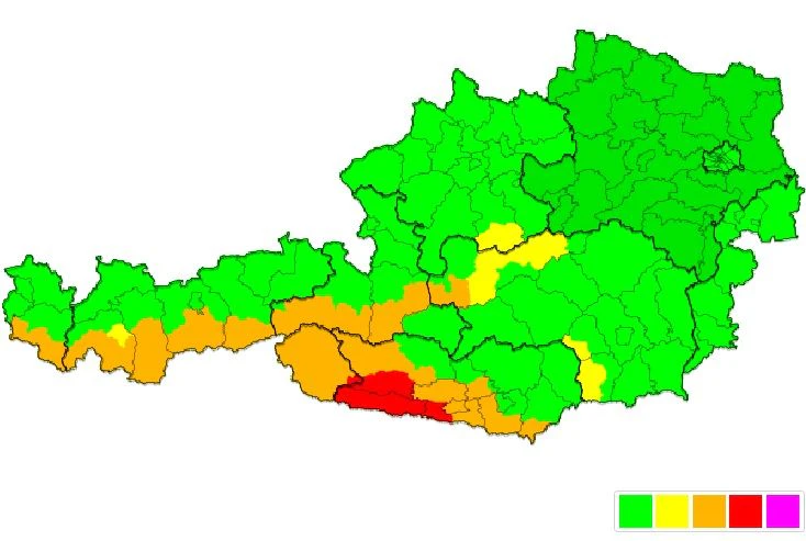 Im Süden und Südwesten des Landes herrscht bereits eine erhöhte Wetter-Warnstufte.&nbsp;