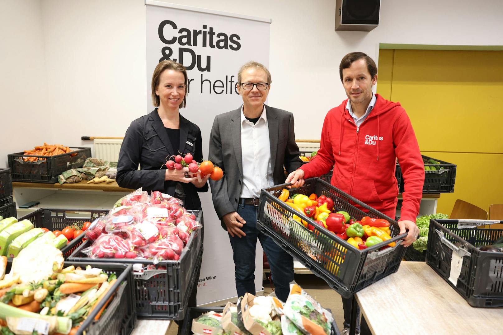 Die Caritas unterstützt sozialschwache Menschen mit Lebensmittel.