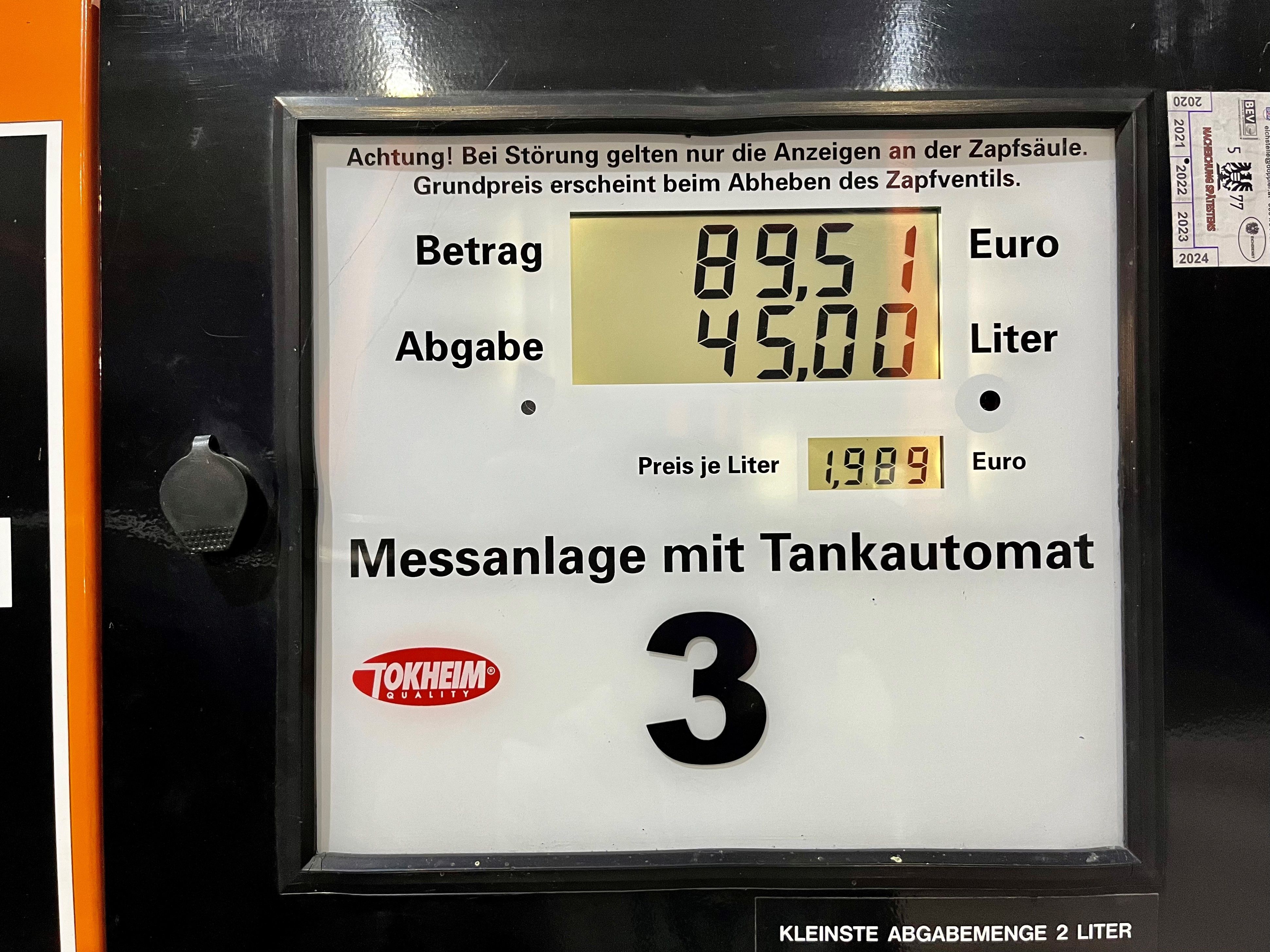 Ein voller Tank für weniger als 90 Euro: ein Schnäppchen in Zeiten wie diesen