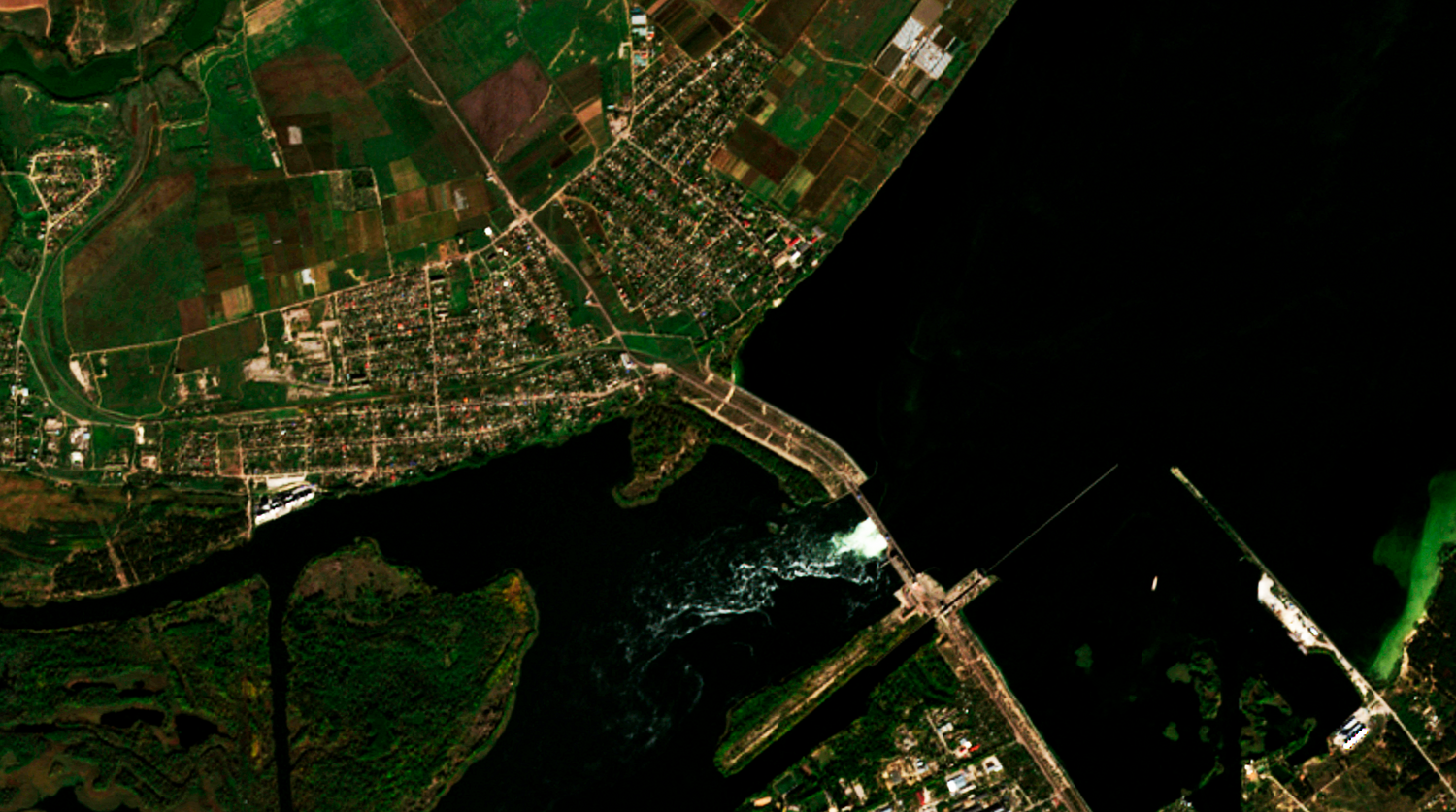 Der Staudamm auf einer Aufnahme vom 18. Oktober 2022.