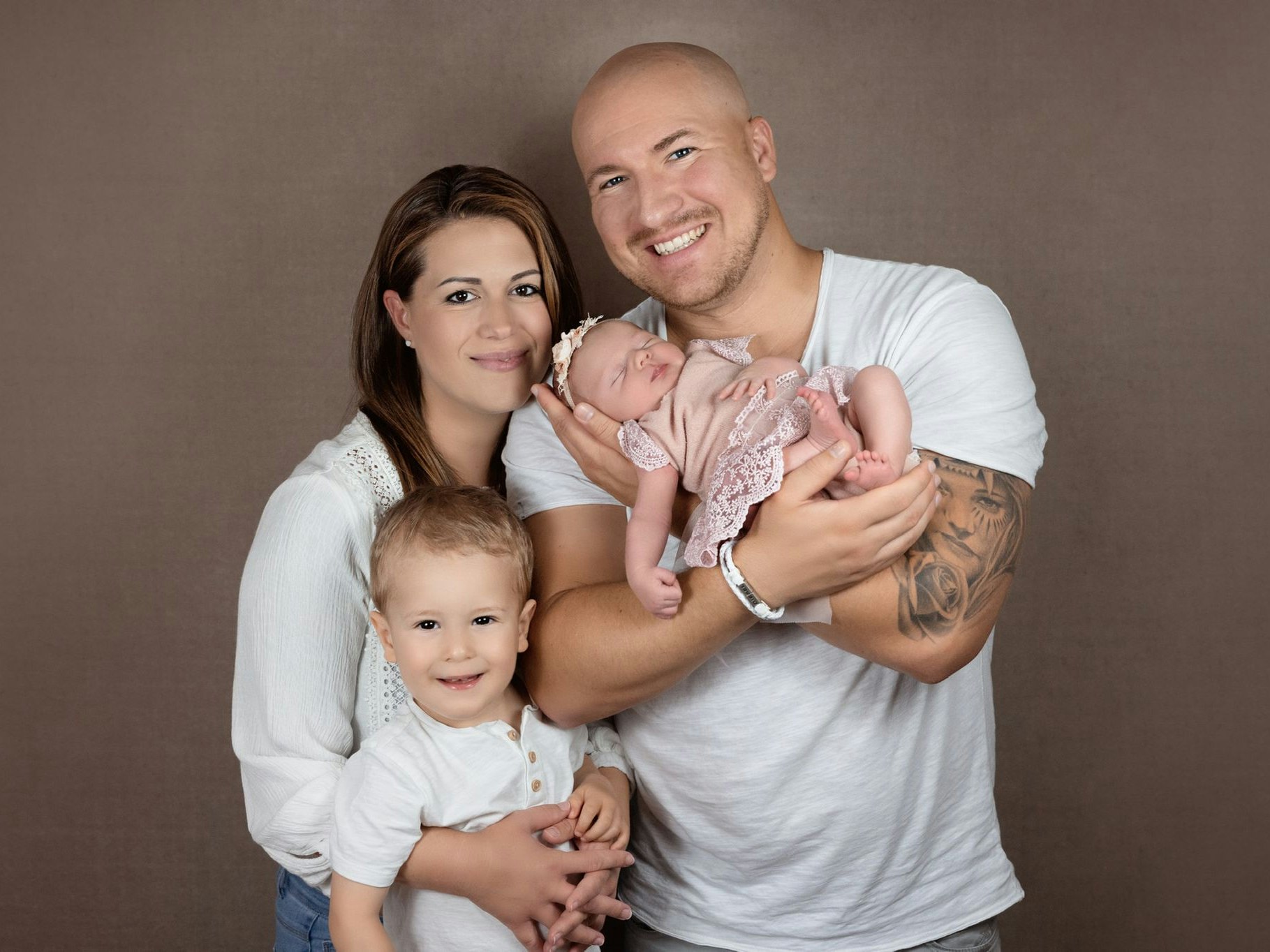 Michelle (35), Tobias (2) und Laura (5 Monate) trauern um Marcel (30)