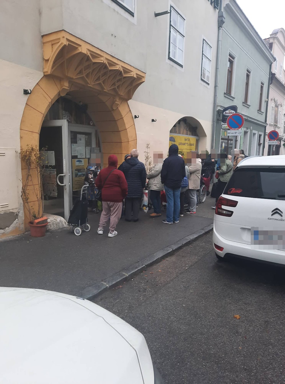 Gratis-Essensausgabe am letzten Samstag im Oktober 2022.