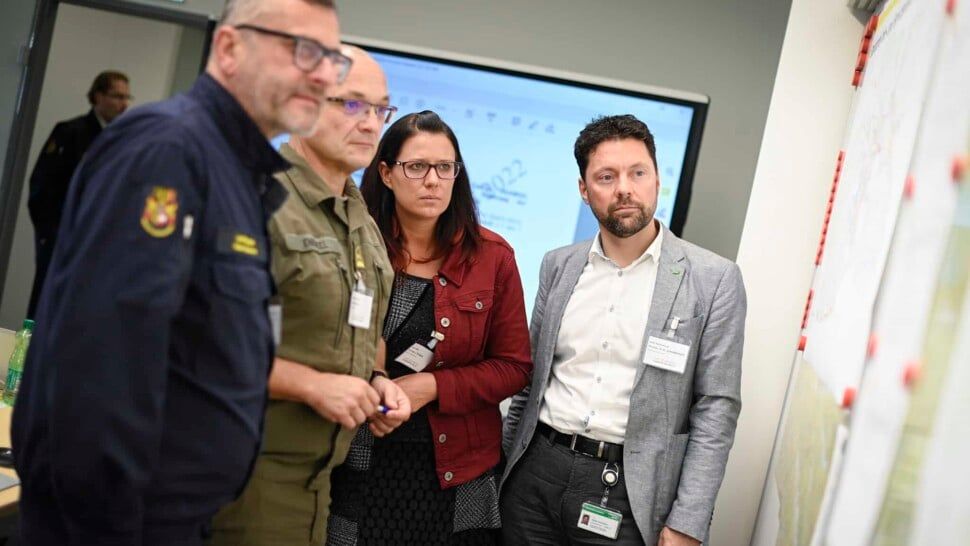 Landesrätin Sara Schaar (SP) war zu Beginn der Übung anwesend.