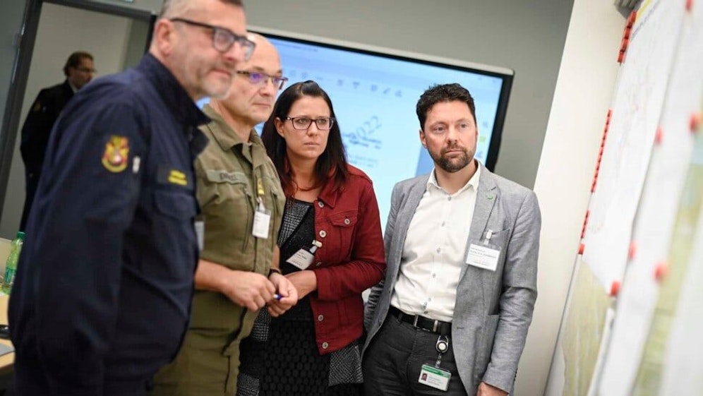 Landesrätin Sara Schaar (SP) war zu Beginn der Übung anwesend.