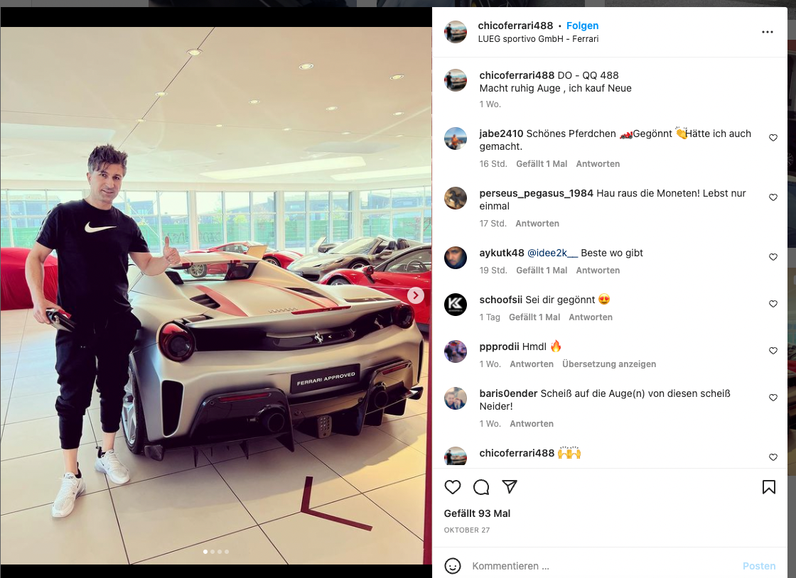 Kürsat (41) mit seinem neuen Flitzer