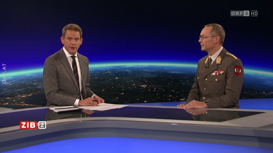General Rudolf Striedinger in der ZIB2 mit Martin Thür am 7. November 2022.