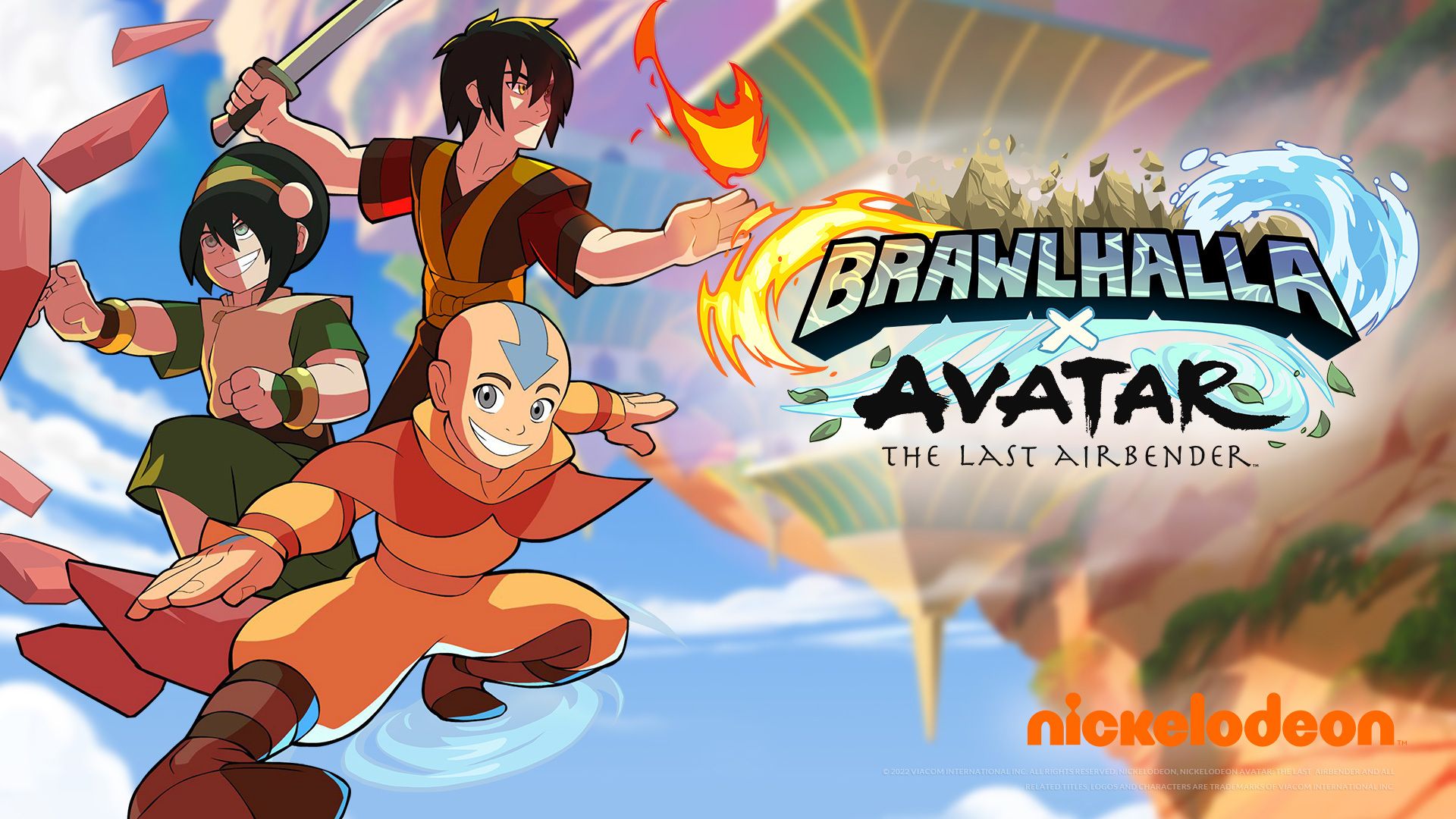 Aang, Toph und Zuko treten Brawlhalla als epische Crossover bei.