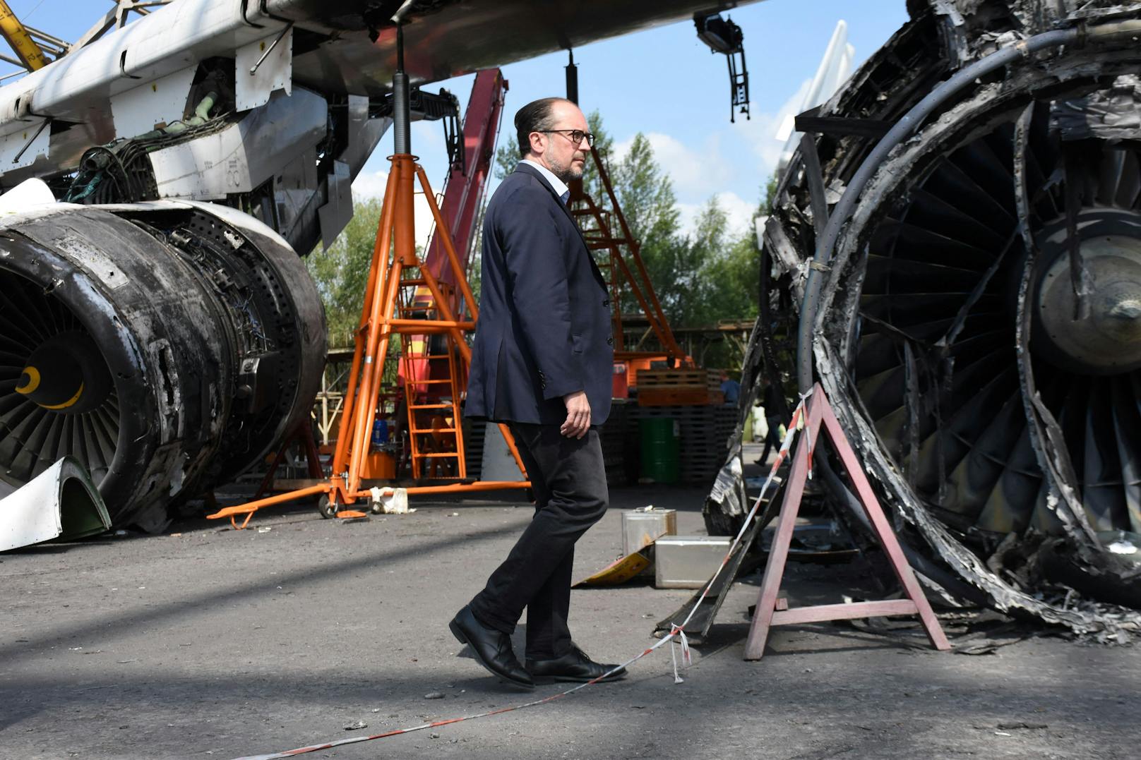 Außenminister Alexander Schallenberg besuchte das Wrack im Juli