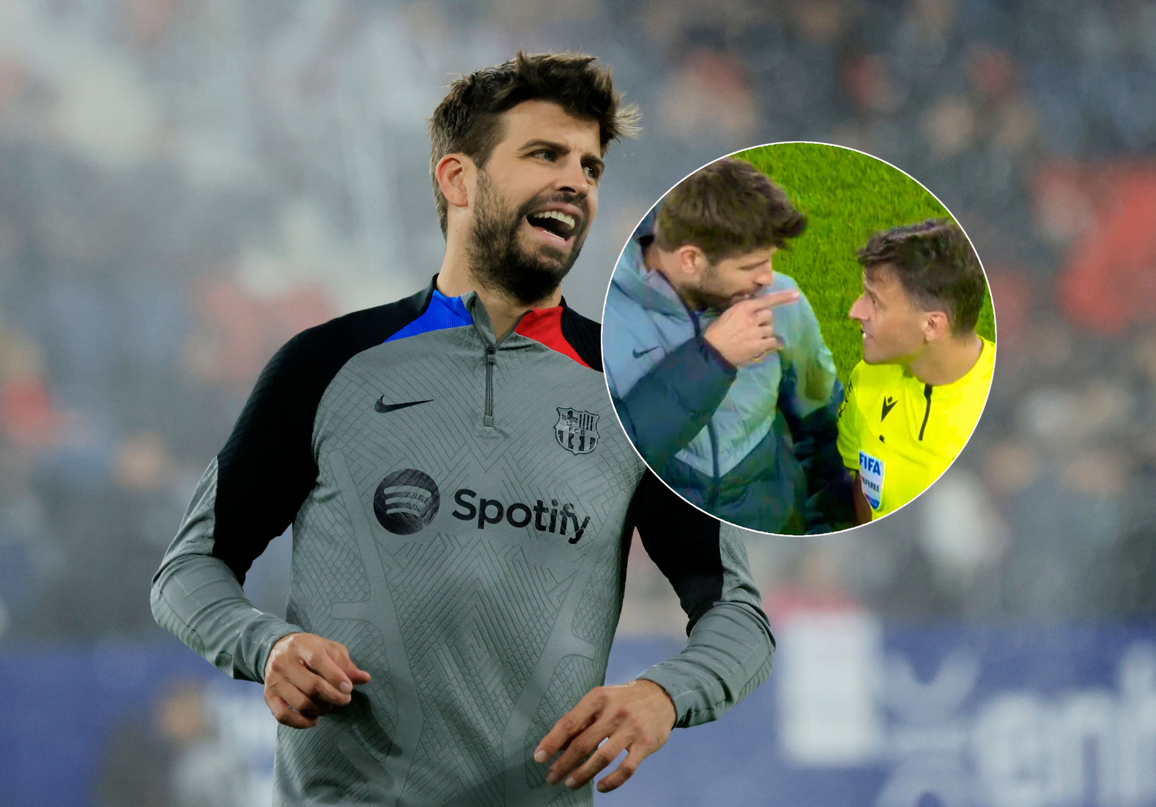 Pique sah zum Abschied Rot.