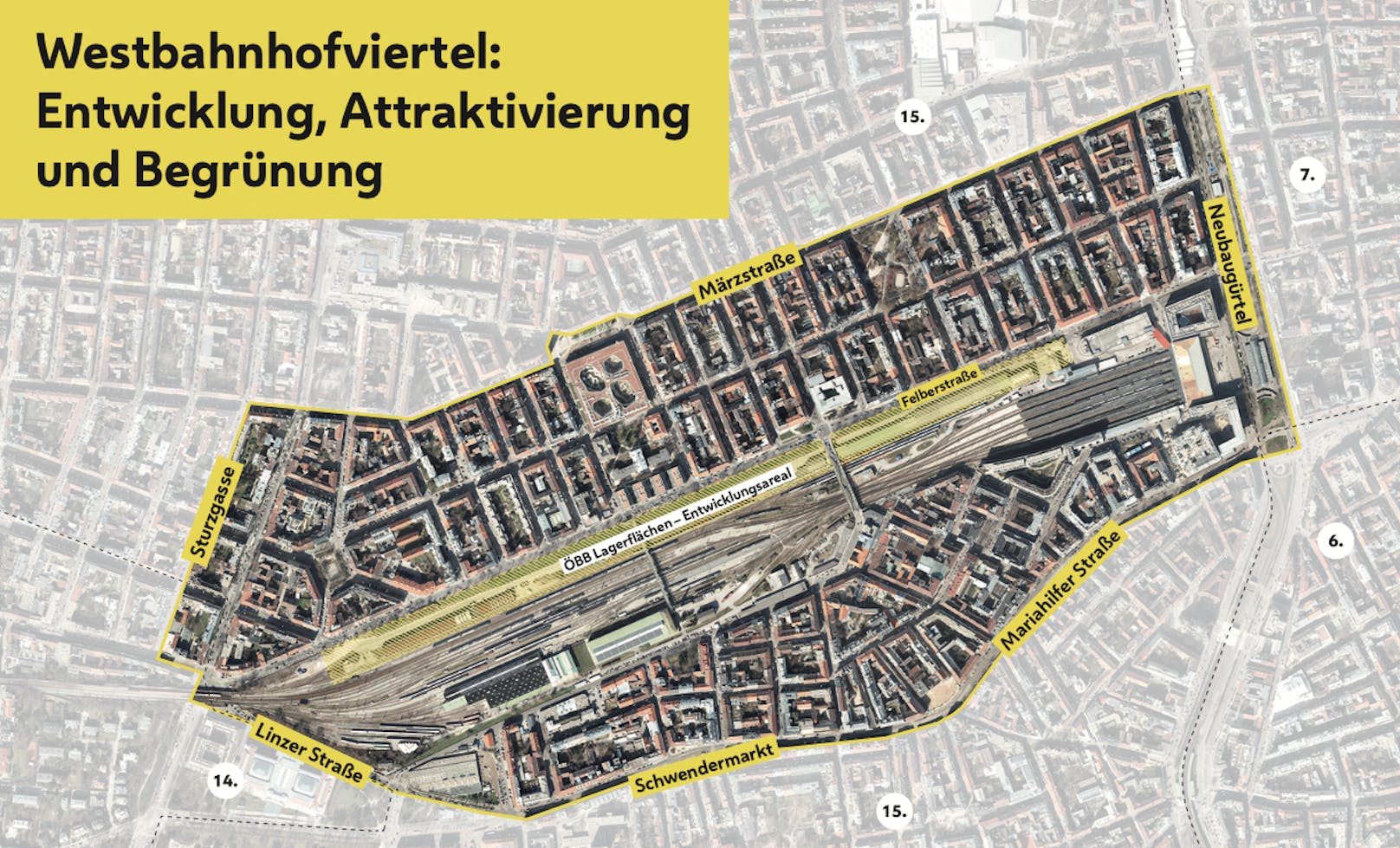 Das Areal entlang der Felberstraße soll umgebaut werden – die Stadt präsentierte am Montag die ersten Pläne dazu.