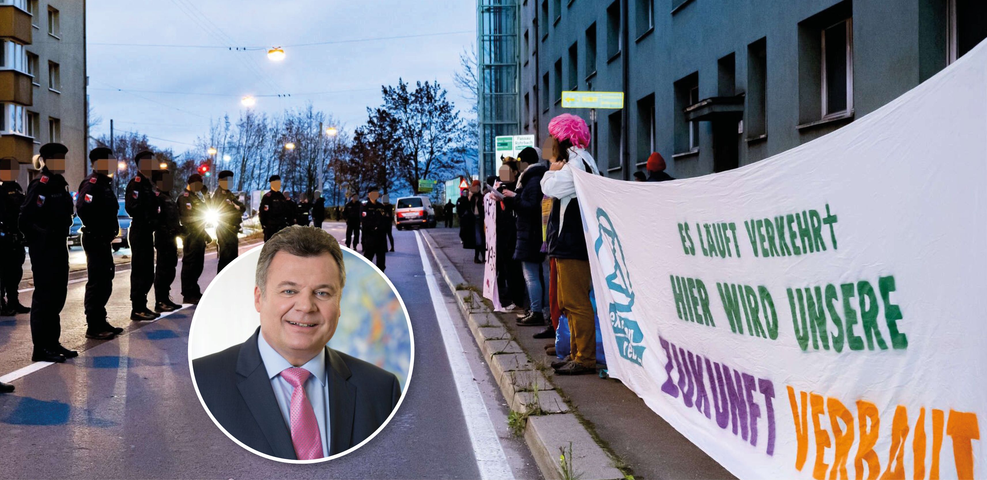 Der zuständige Verkehrs-Landesrat Günther Steinkellner (FPÖ) übt heftige Kritik an den Klima-Aktivisten.