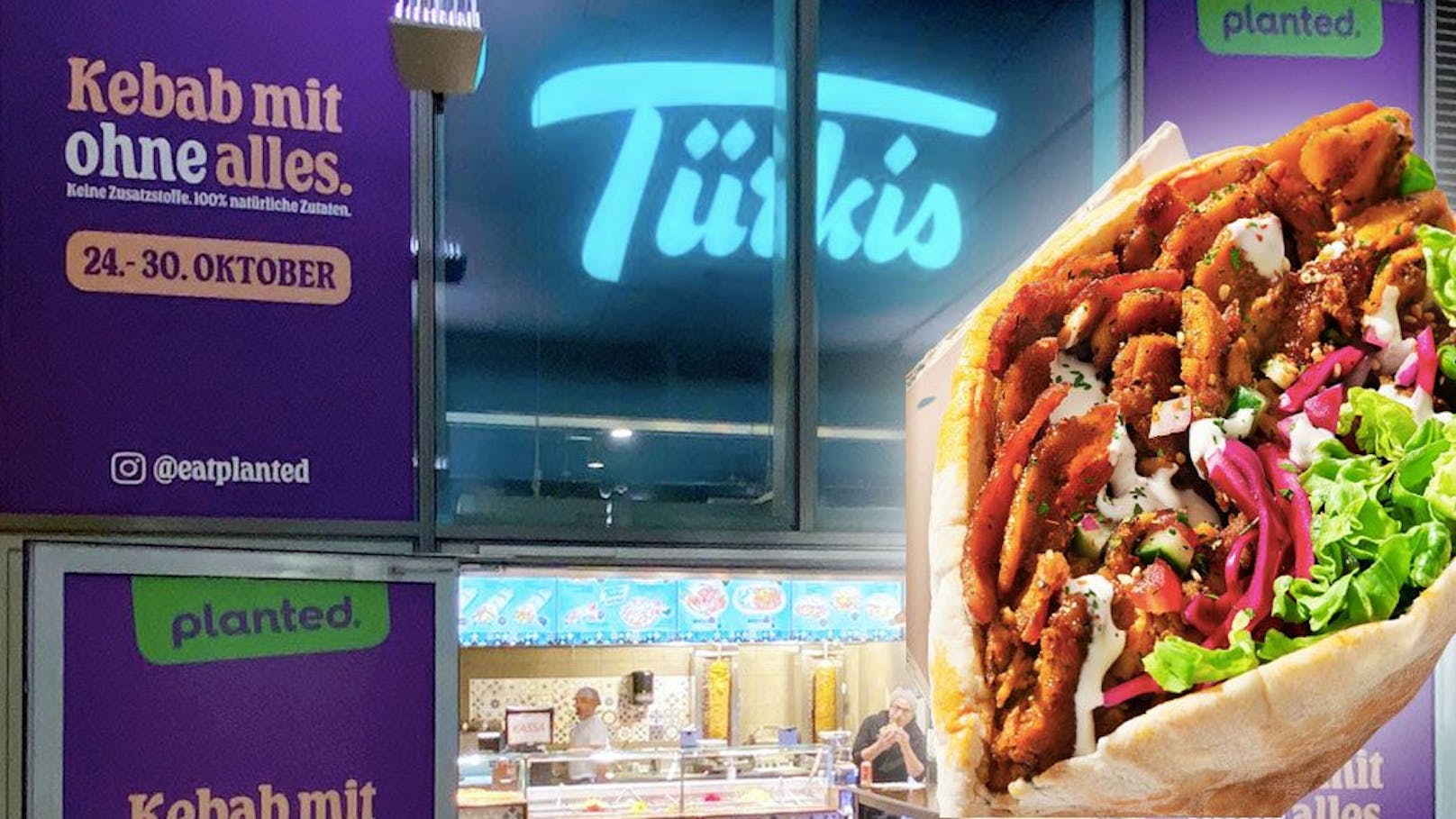 Die Fast-Food-Kette Türkis wagt den Versuch mit veganem Kebab.