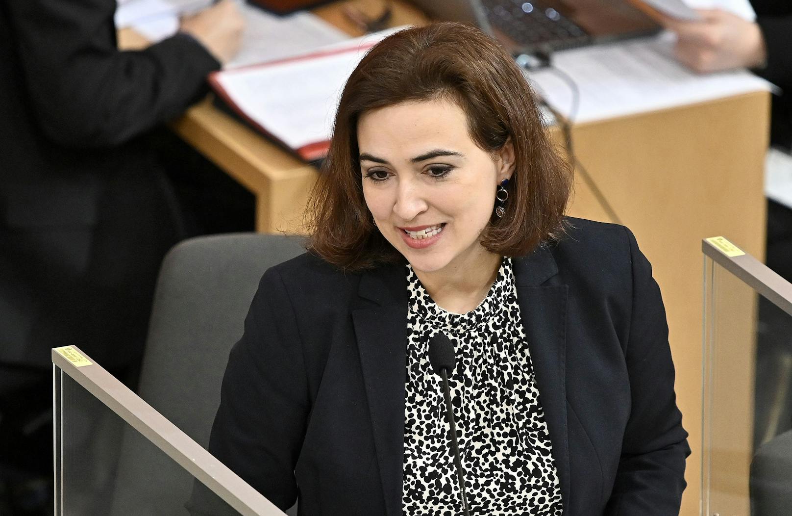 Justizministerin Alma Zadic (Grüne) im Rahmen einer Sitzung des Nationalrates.