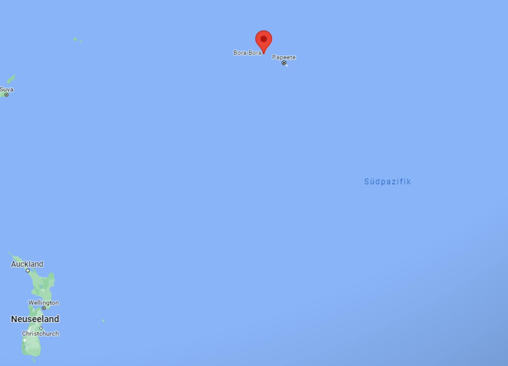 Bora Bora liegt im Südpazifik.