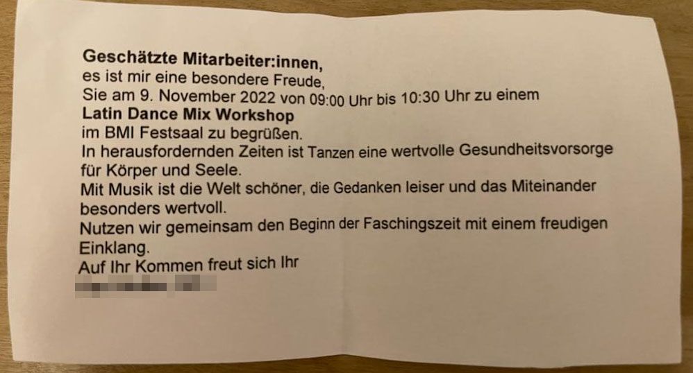 Rund 50 Beamte sollen sich für den Tanzkurs angemeldet haben.