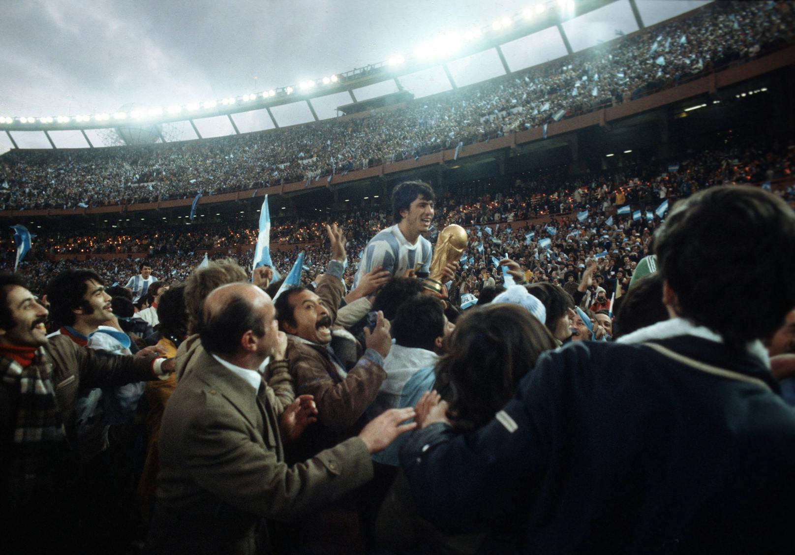 <strong>1978 – Argentinien:</strong> Erneut mussten sich die Niederlande im Endspiel geschlagen geben