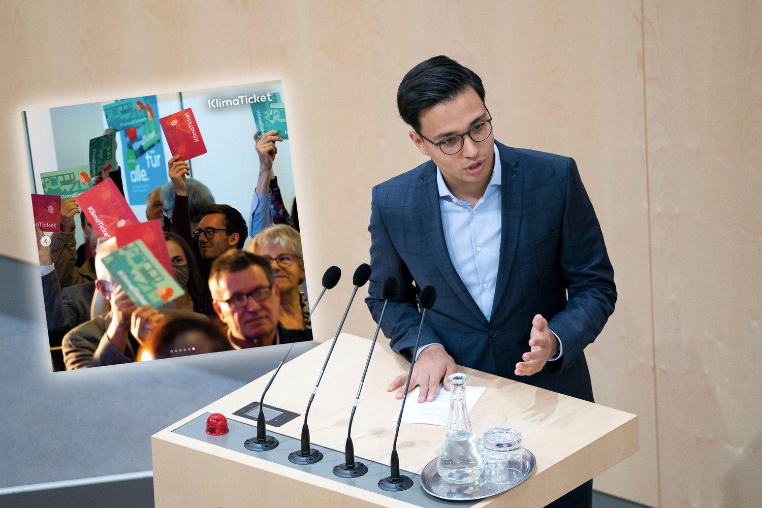 NEOS-Abgeordneter Yannick Shetty will wissen, wie viele diese Party kostete.