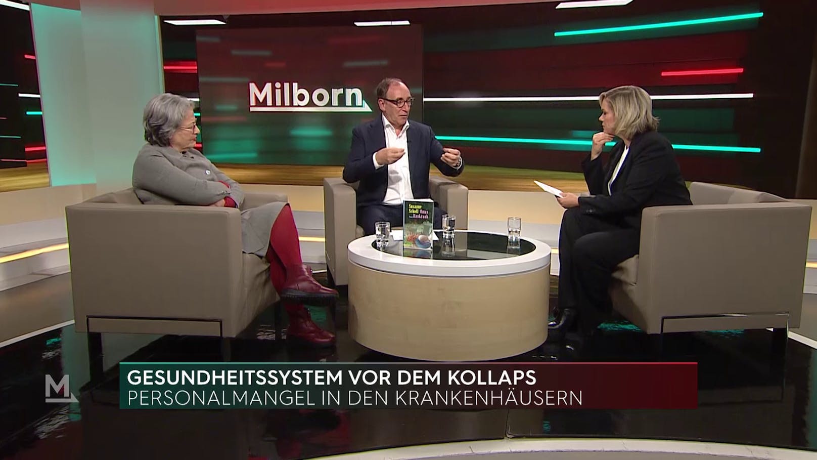 Sozialminister Johannes Rauch im Talk mit Corinna Milborn am 9. November 2022.