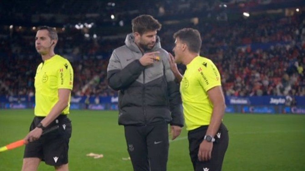 Gerard Pique kassierte in seinem letzten Spiel für Barcelona die rote Karte. 