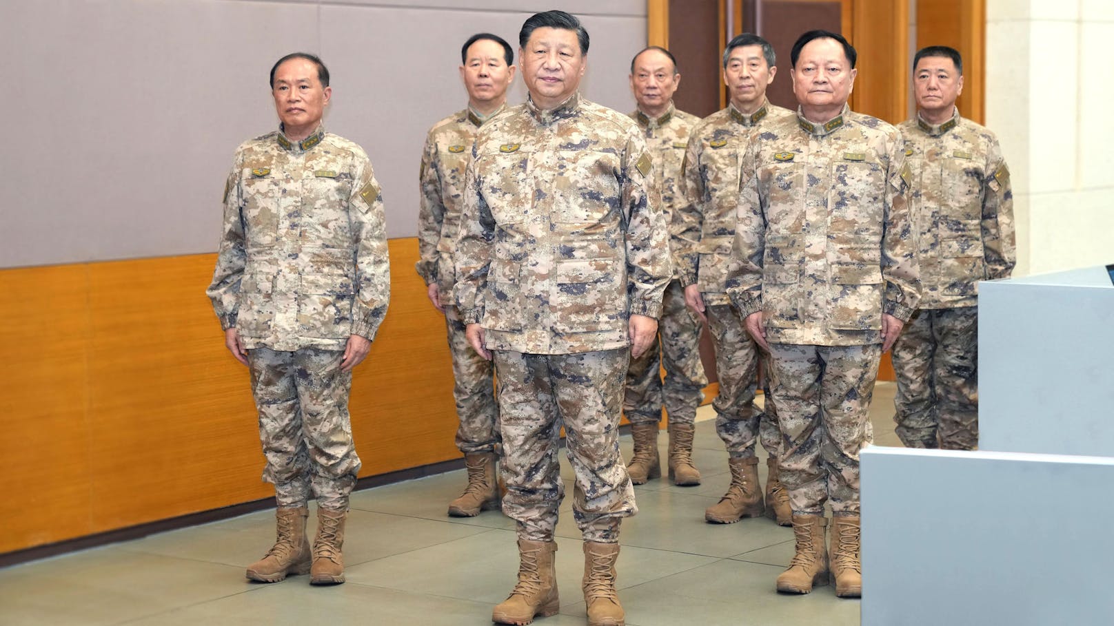 Chinas Machthaber Xi Jinping besuchte seine ranghöchsten Militärs.&nbsp;