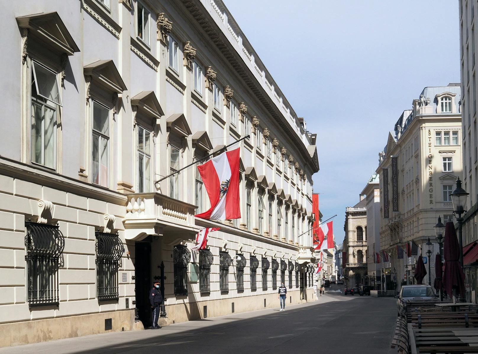 Das Innenministerium in der Herrengasse in Wien, darunter soll der Krisenbunker entstehen.