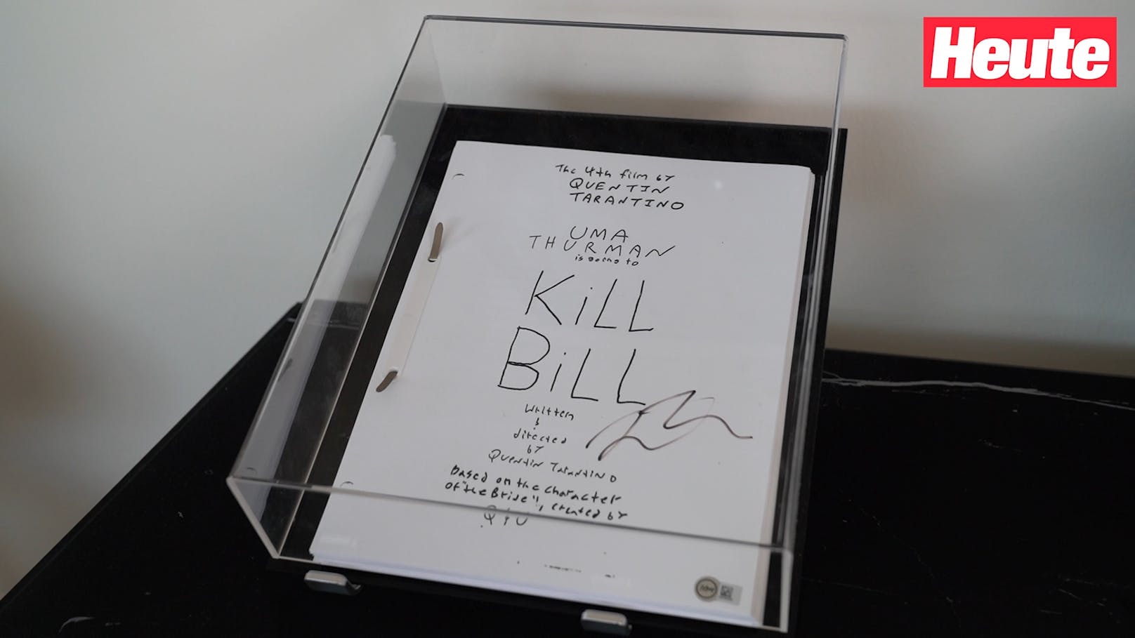 Zu seinen Highlights zählt das originale "Kill Bill"-Drehbuch von Quentin Tarantino.