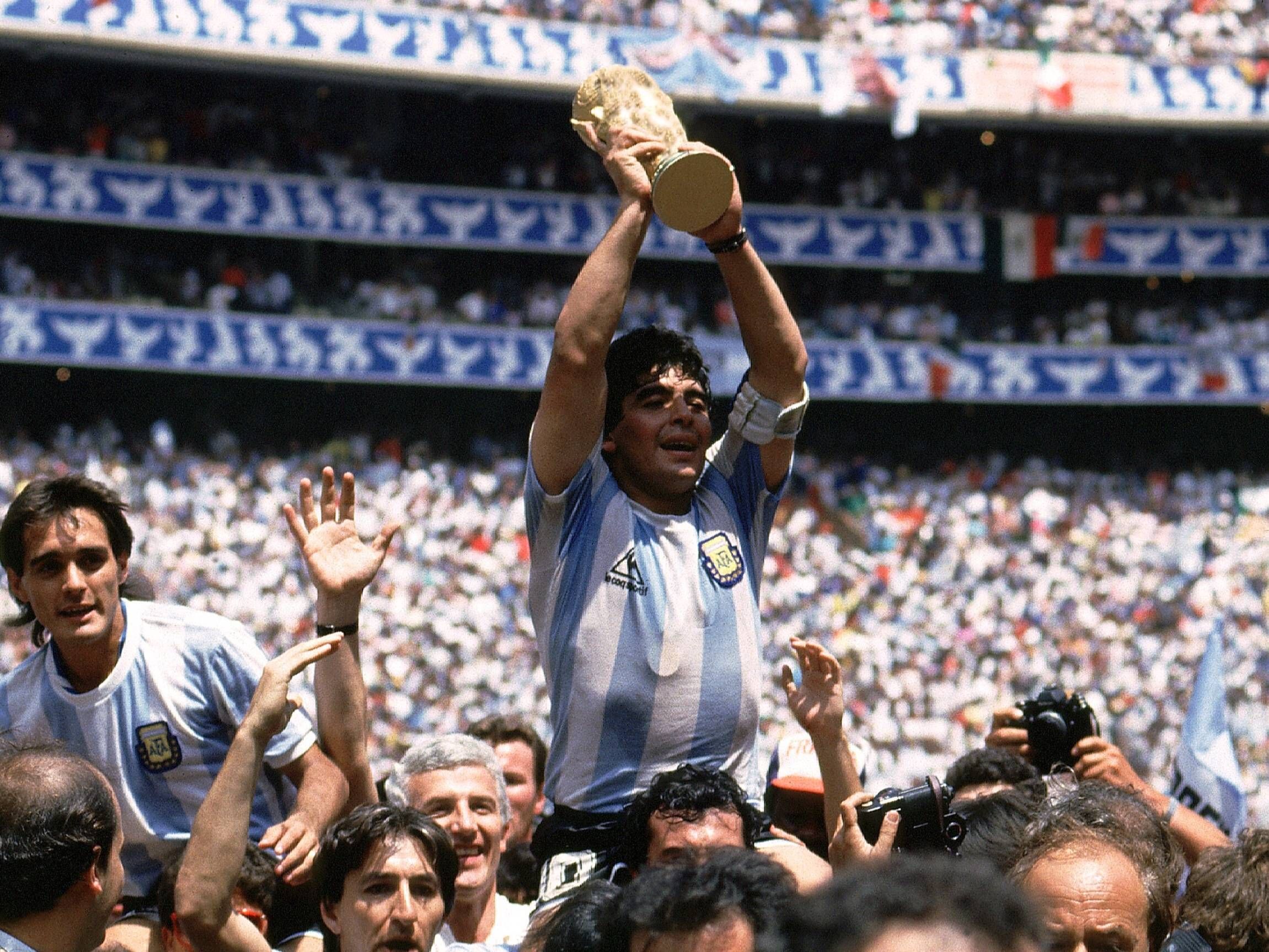 Diego Maradona wurde mit der argentinischen Nationalmannschaft 1986 Weltmeister.