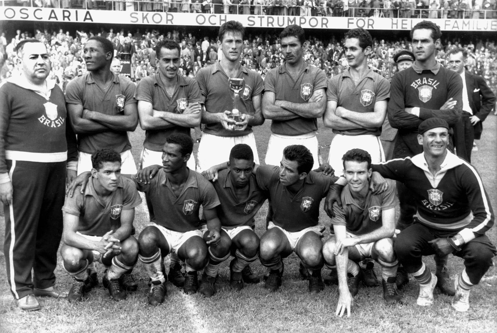 <strong>1958 – Brasilien:</strong> Erstmals schlägt die "Selecao" mit einem jungen Pele zu