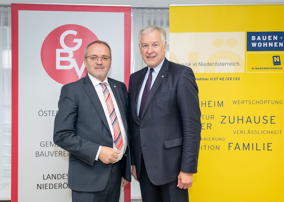 Manfred Damberger, GBV-Landesgruppe NÖ und ÖVP-Landesrat Martin Eichtinger.