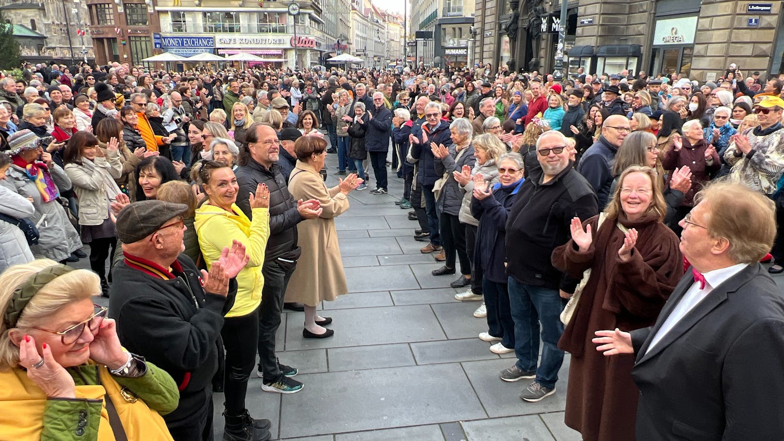 Hunderte Wiener tanzen am Stephansplatz
