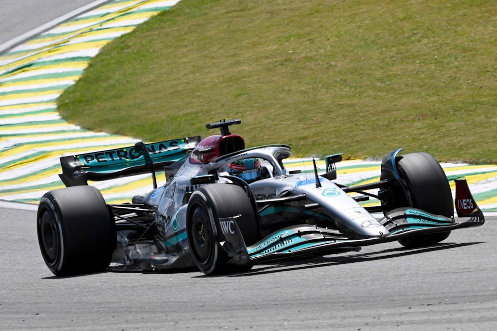 George Russell gewinnt den Sprint von Sao Paulo. 