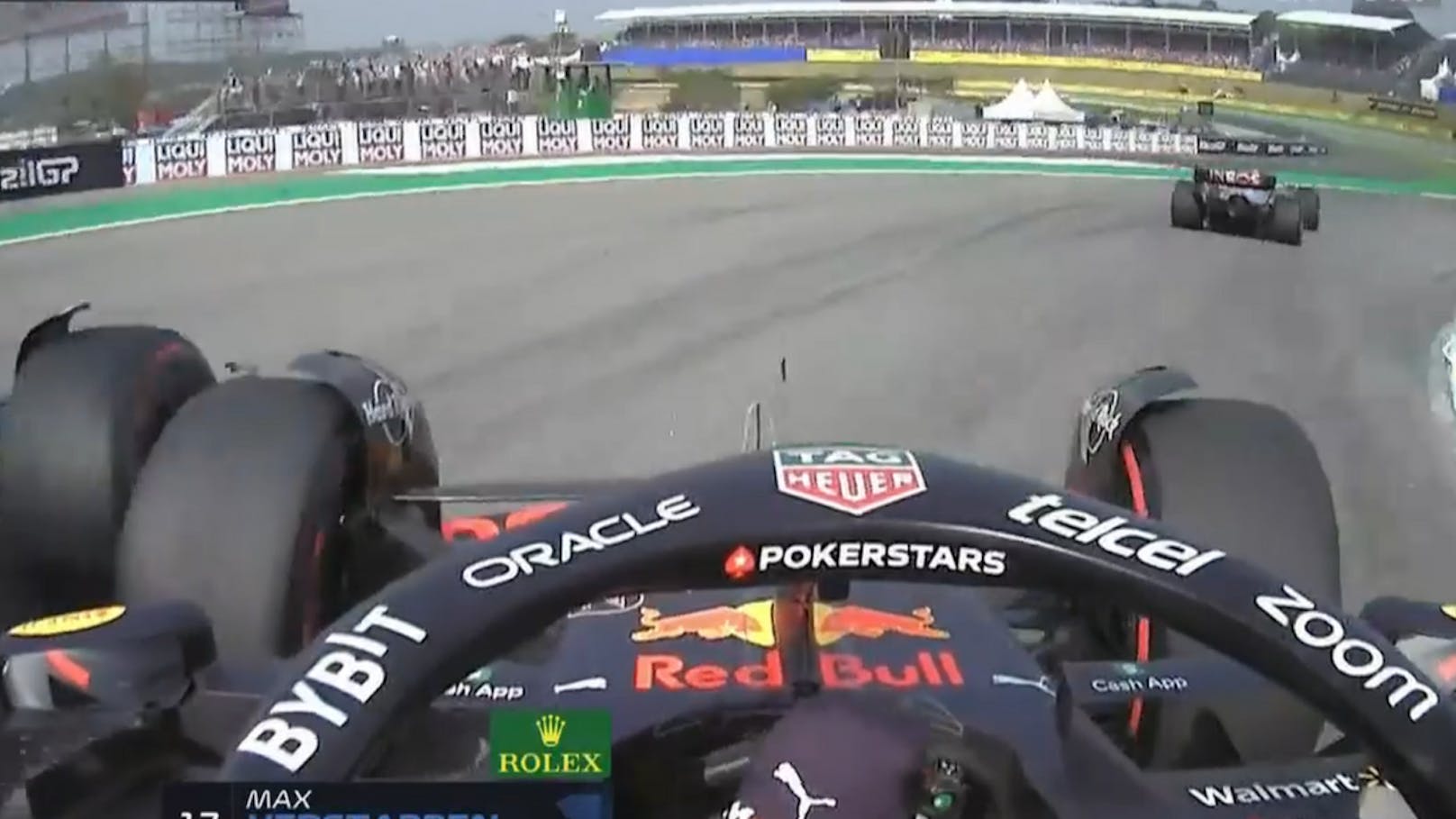 Crash zwischen Hamilton und Verstappen.