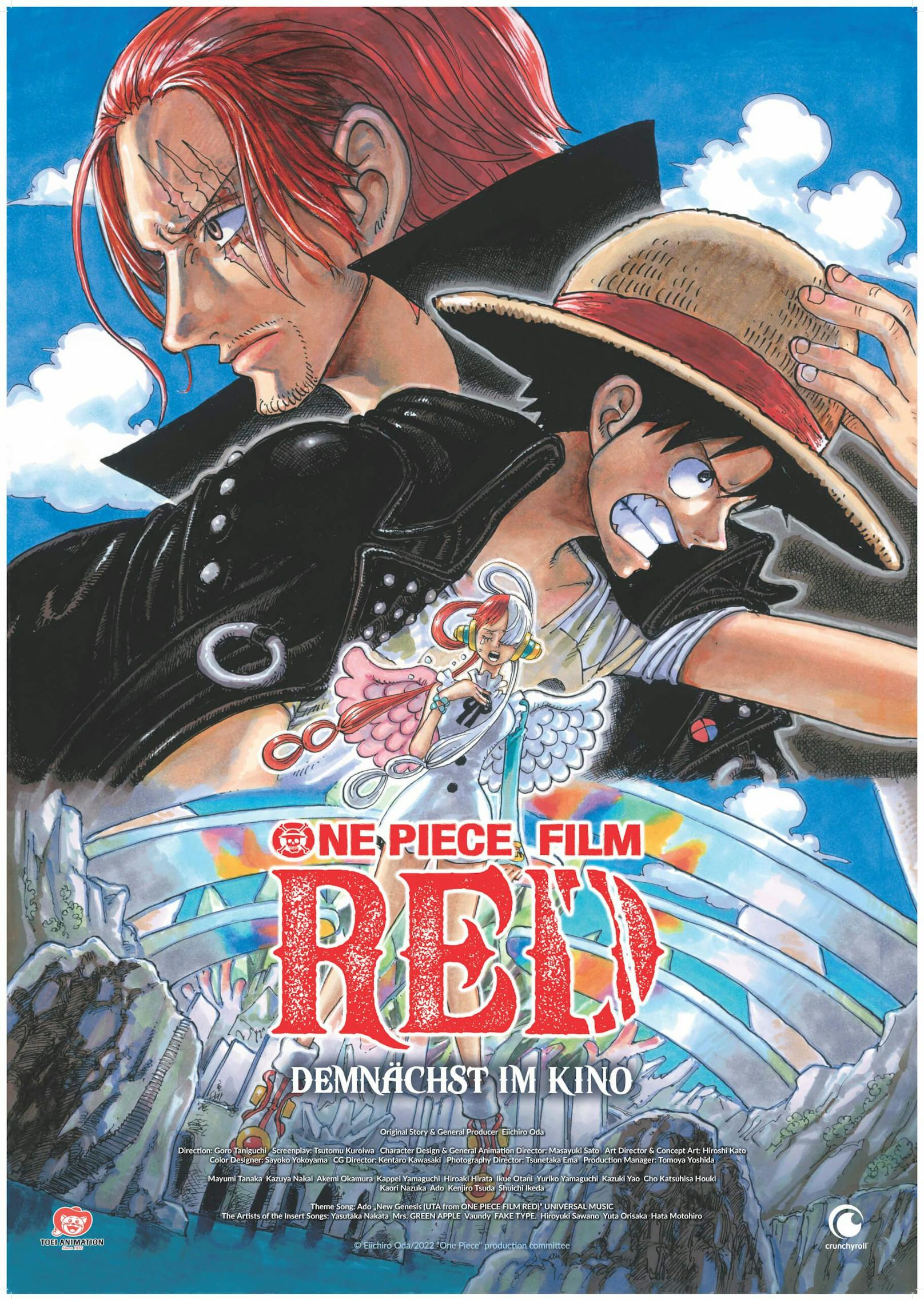 Der Anime-Blockbuster "One Piece Film: Red" dominiert die Charts.