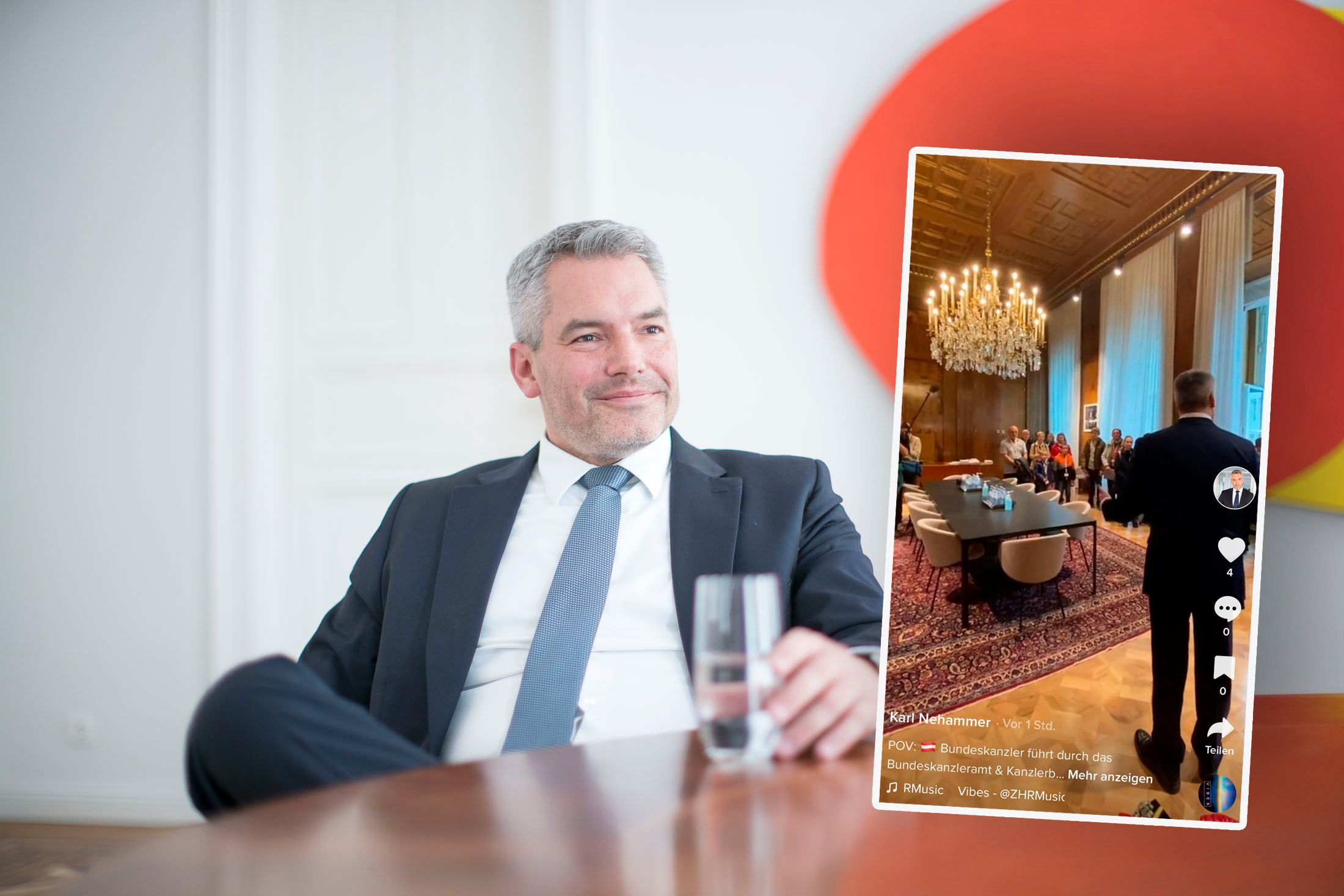 Karl Nehammer startete am Sonntag auf TikTok.