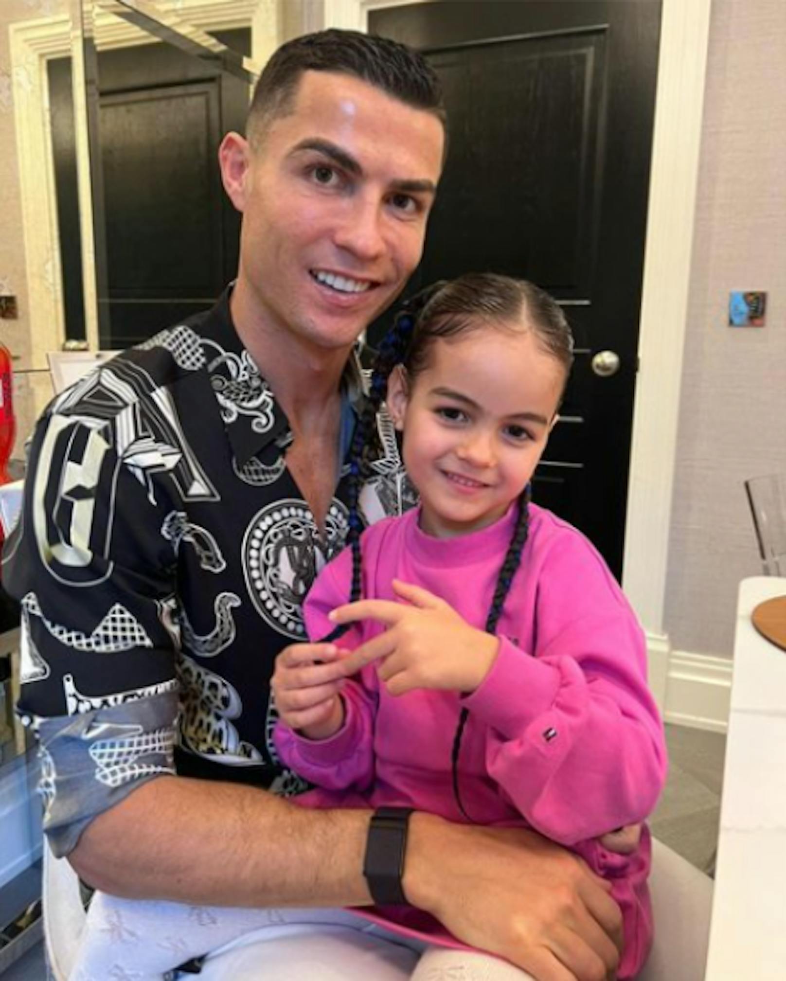 Cristiano Ronaldo mit seiner Tochter, kurz vor der WM.