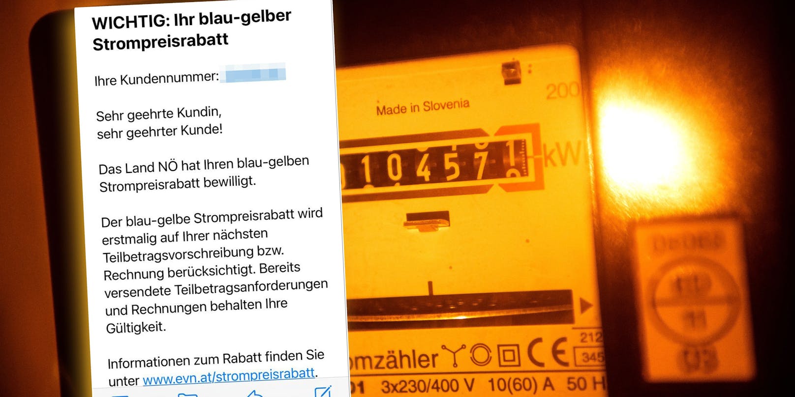 "Strompreis-Rabatt bewilligt": Wer dieses Mail erhalten hat, spart jetzt in NÖ.