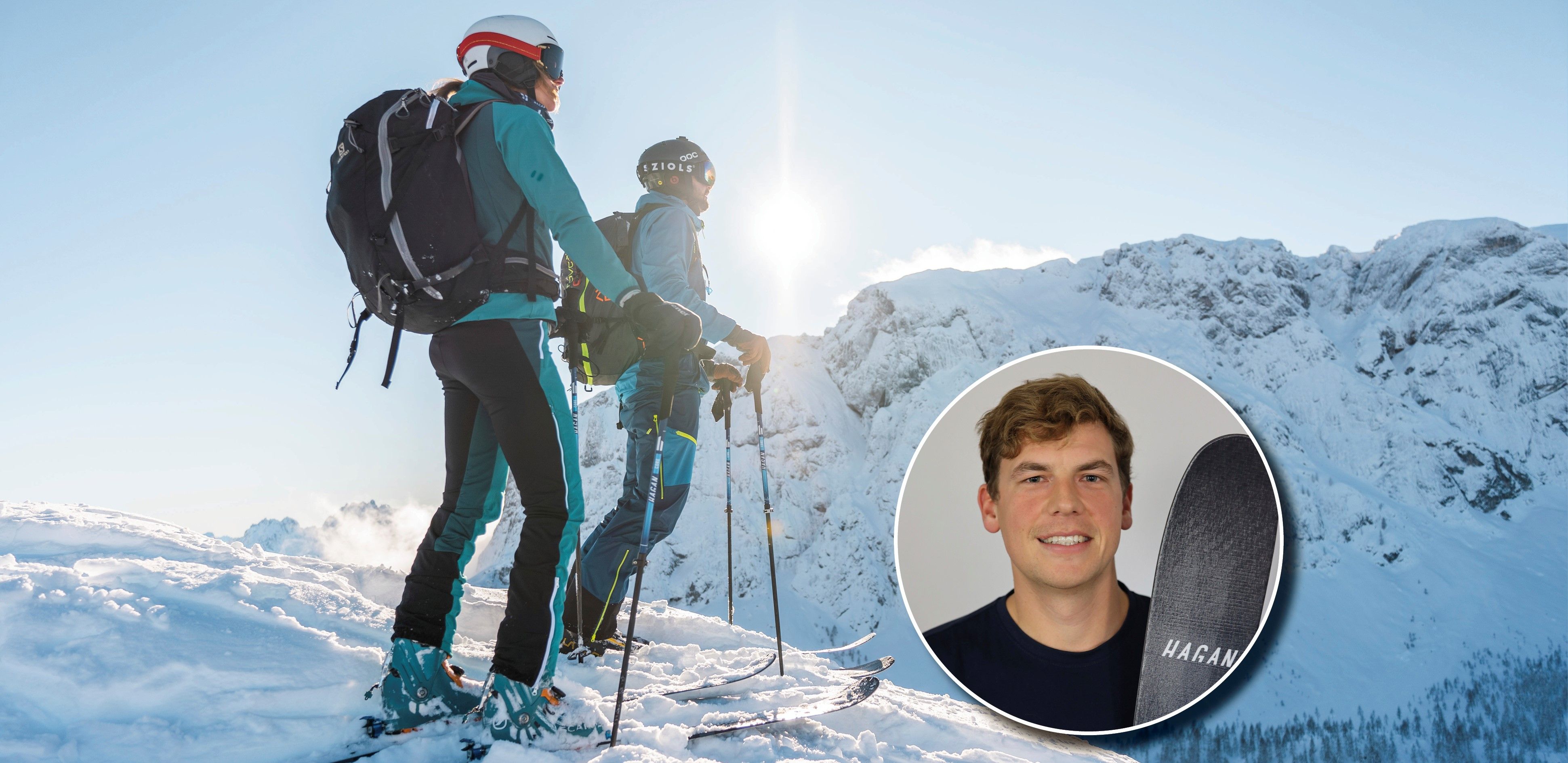 Seit Corona boomt Tourengehen; Hagan-Vertreter Florian Kollros-Farthofer freut's.