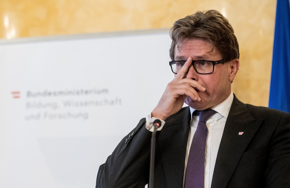 Bildungsminister Martin Polaschek äußerte sich am Dienstag zur finanziellen Situation der Universitäten.&nbsp;