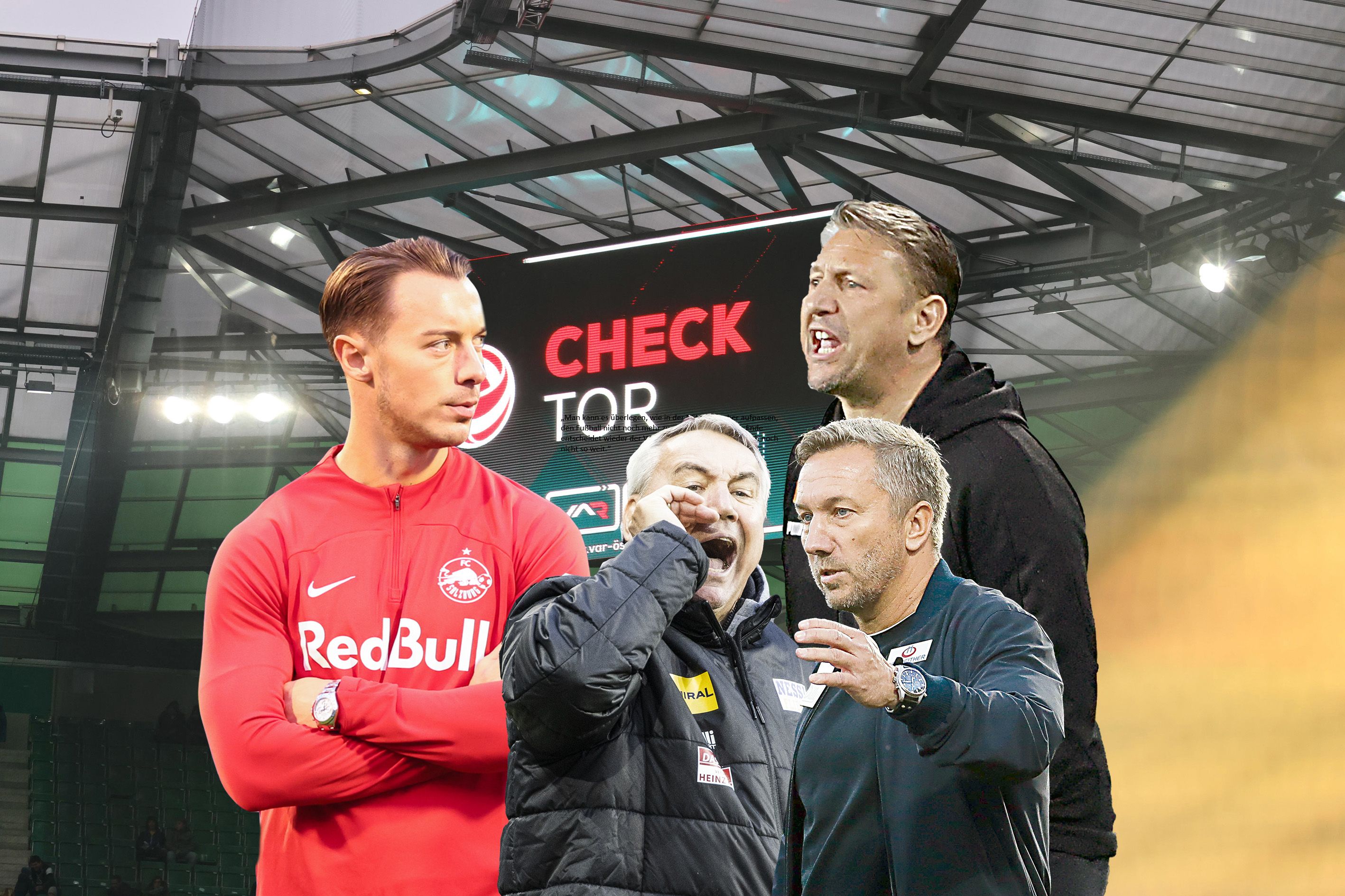 Jaissle, Pacult, Schmid und Barisic (v.l.n.r.) 