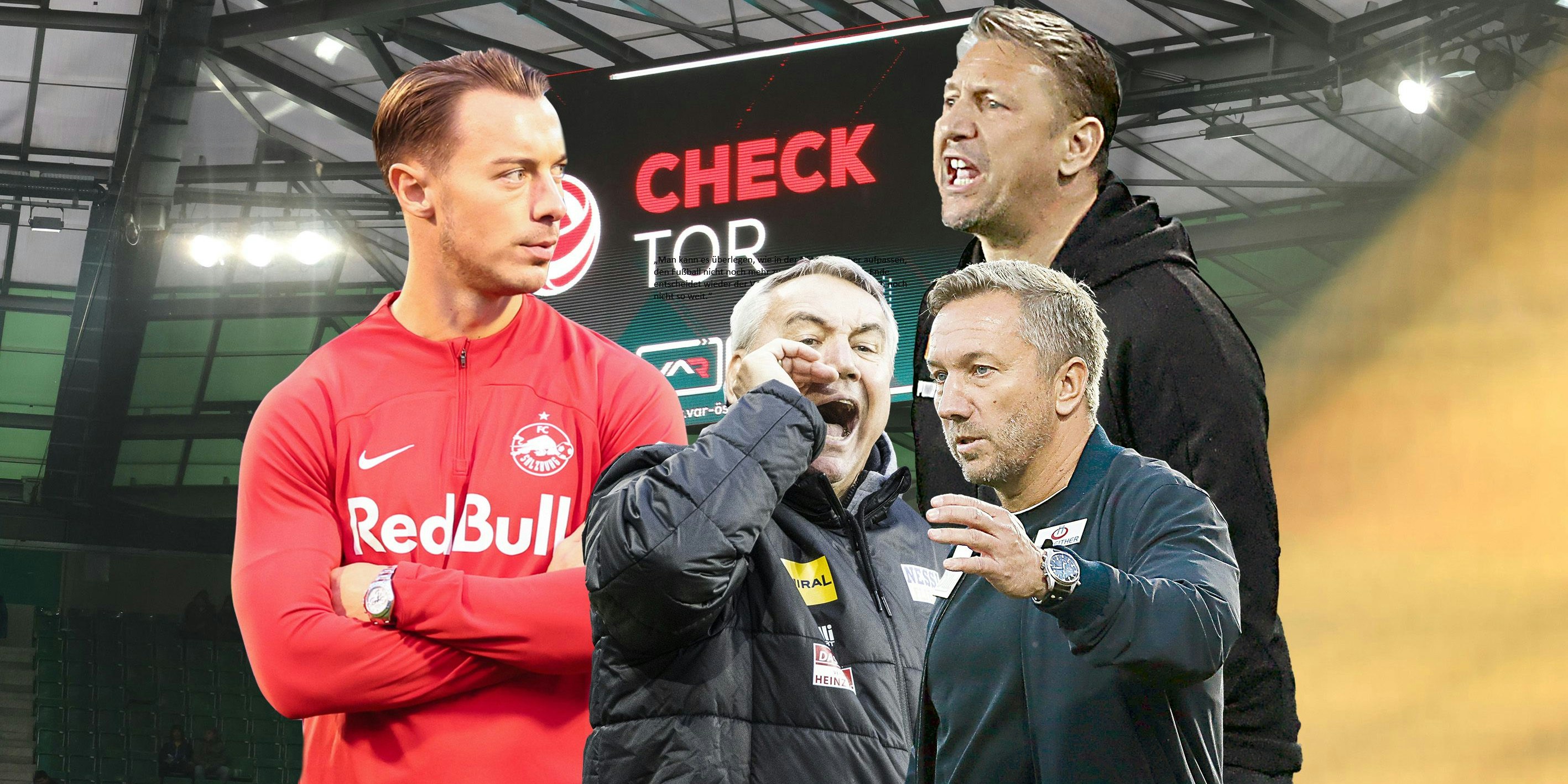 Jaissle, Pacult, Schmid und Barisic (v.l.n.r.) 